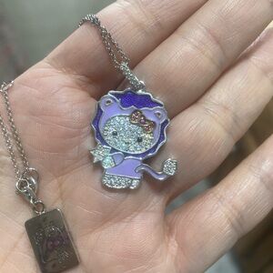 Sanrio Diamonique zodiac hello kitty pendant leo sterling silver